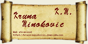Kruna Minoković vizit kartica